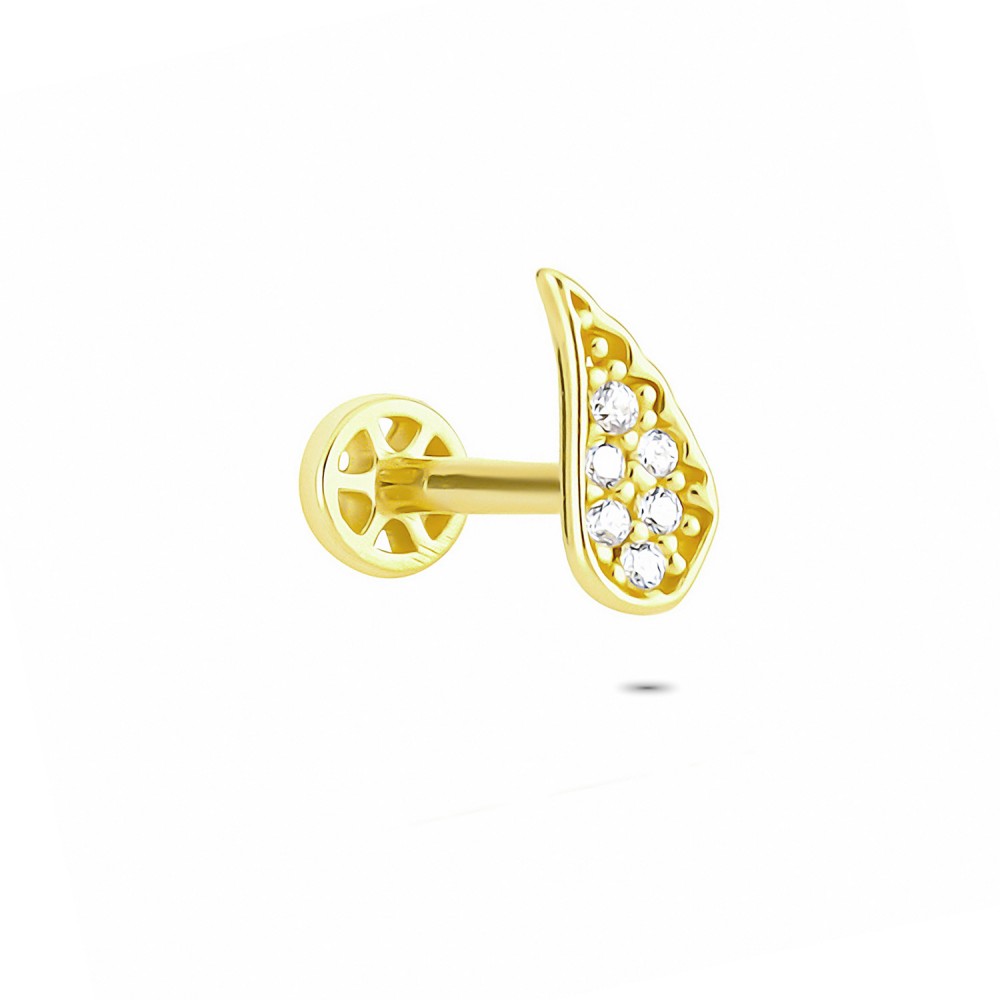 Glorria Altın Melek Kanadı Tragus Piercing Glorria Altın Melek Kanadı Tragus Piercing