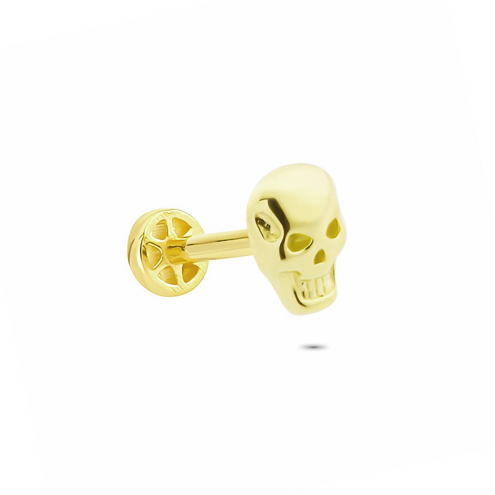 Glorria Altın Kuru Kafa Tragus Piercing Glorria Altın Kuru Kafa Tragus Piercing