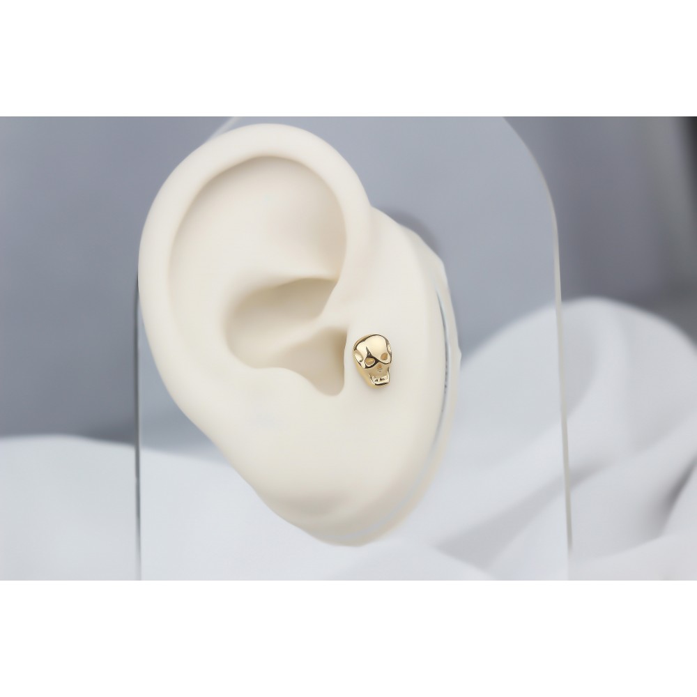 Glorria Altın Kuru Kafa Tragus Piercing Glorria Altın Kuru Kafa Tragus Piercing