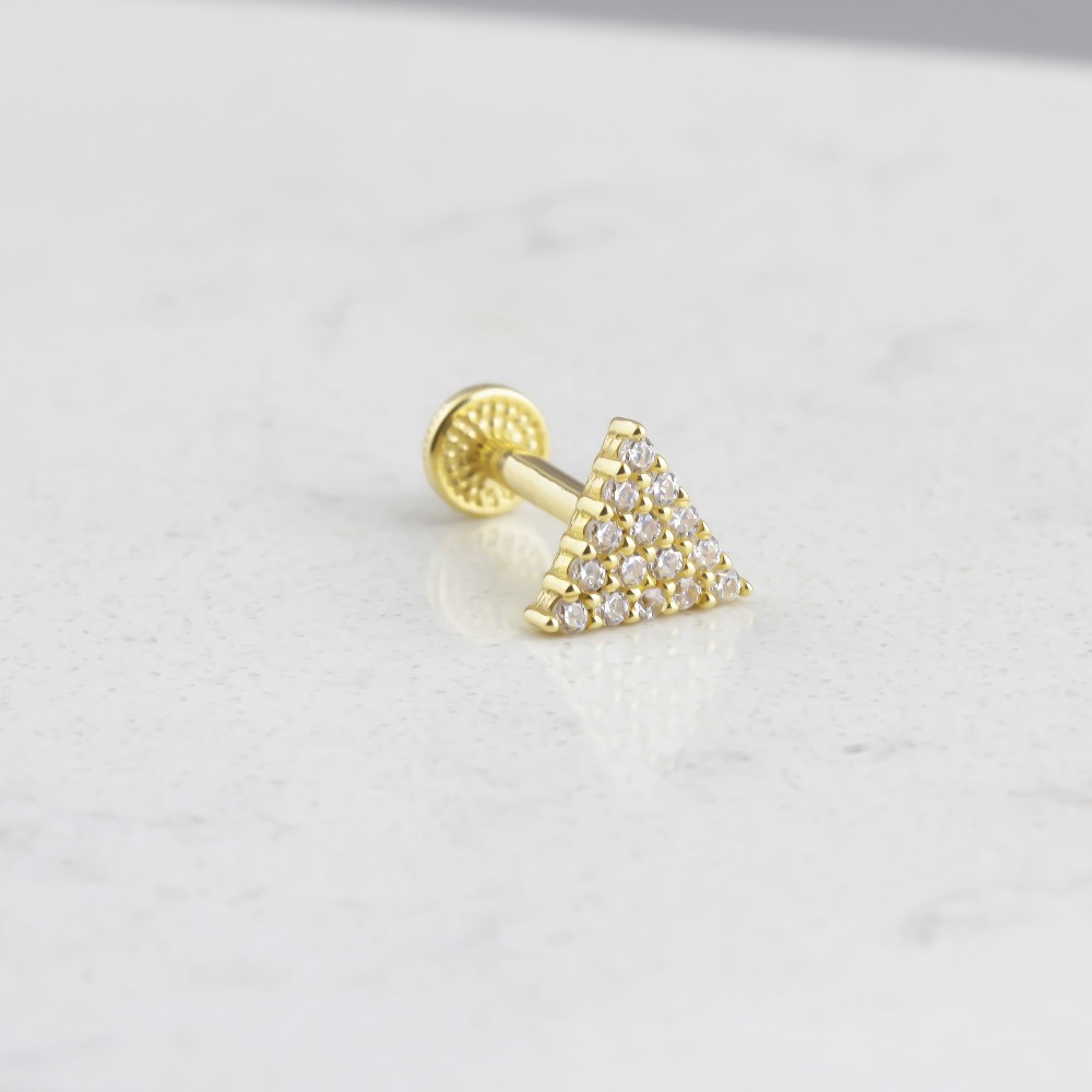 Glorria Altın Üçgen Tragus Piercing Glorria Altın Üçgen Tragus Piercing
