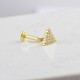 Glorria Altın Üçgen Tragus Piercing Glorria Altın Üçgen Tragus Piercing