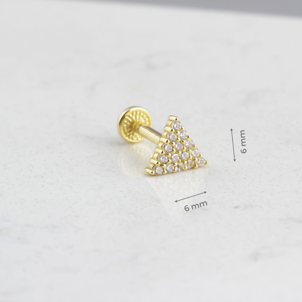 Glorria Altın Üçgen Tragus Piercing Glorria Altın Üçgen Tragus Piercing