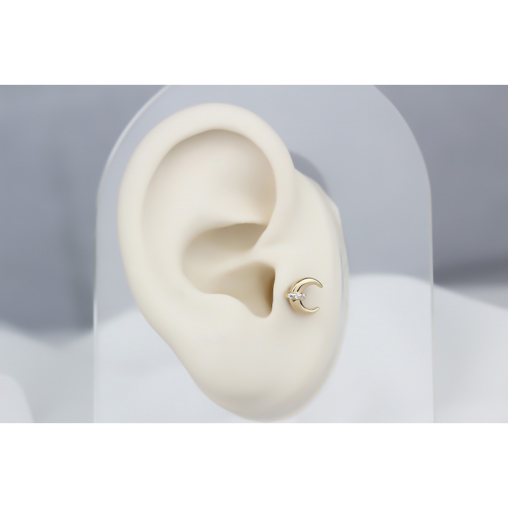Glorria Altın Hilal Tragus Piercing Glorria Altın Hilal Tragus Piercing