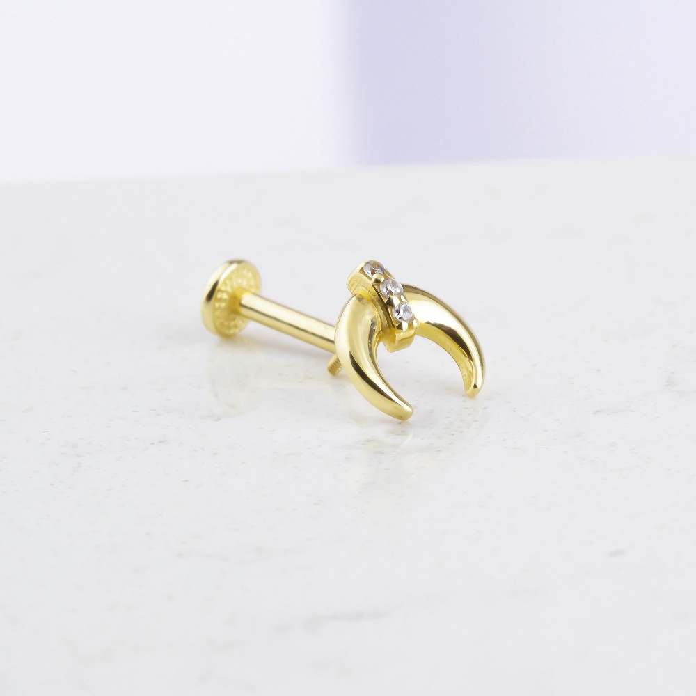 Glorria Altın Hilal Tragus Piercing Glorria Altın Hilal Tragus Piercing