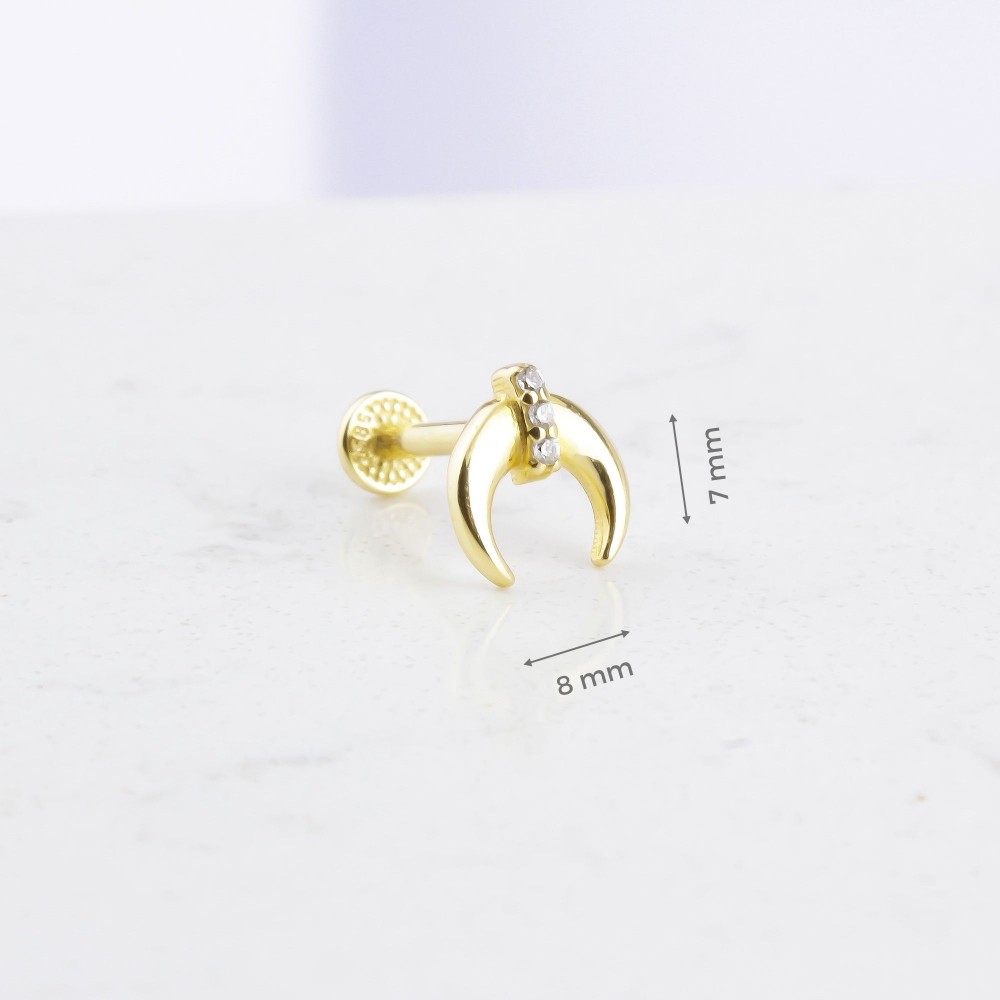 Glorria Altın Hilal Tragus Piercing Glorria Altın Hilal Tragus Piercing