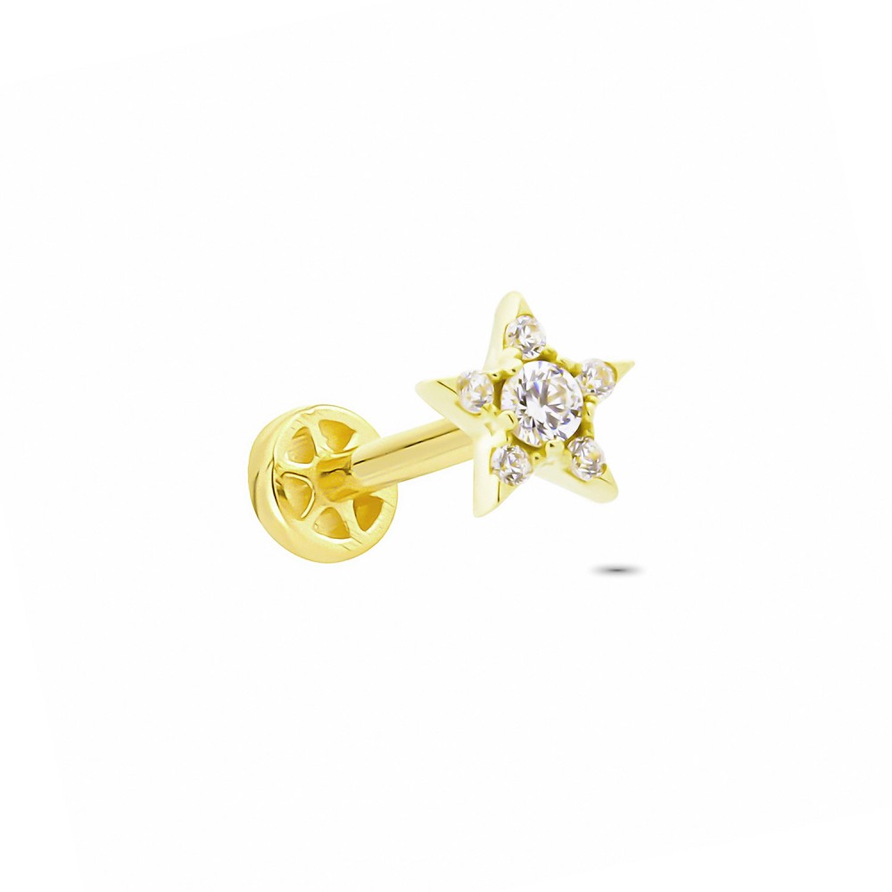 Glorria Altın Yıldız Tragus Piercing Glorria Altın Yıldız Tragus Piercing