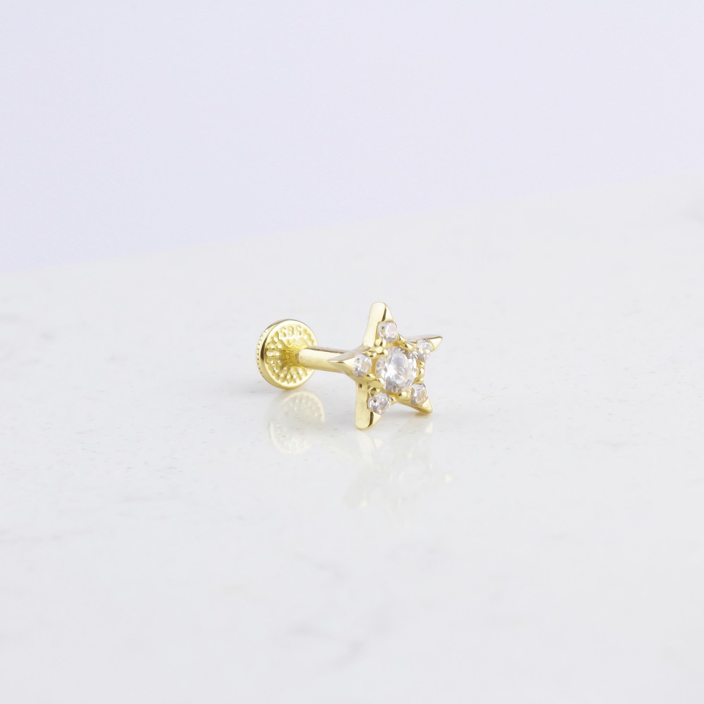 Glorria Altın Yıldız Tragus Piercing Glorria Altın Yıldız Tragus Piercing