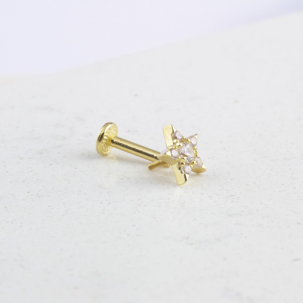 Glorria Altın Yıldız Tragus Piercing Glorria Altın Yıldız Tragus Piercing