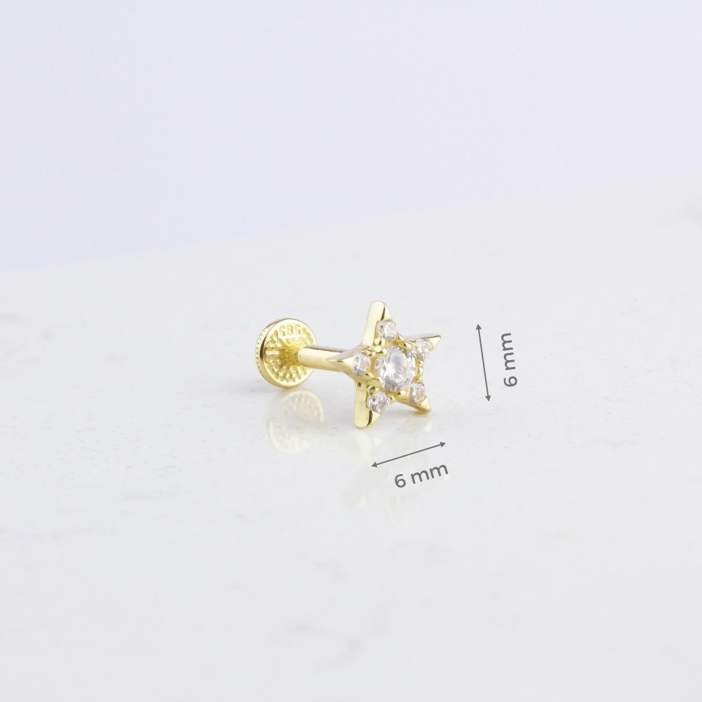 Glorria Altın Yıldız Tragus Piercing Glorria Altın Yıldız Tragus Piercing