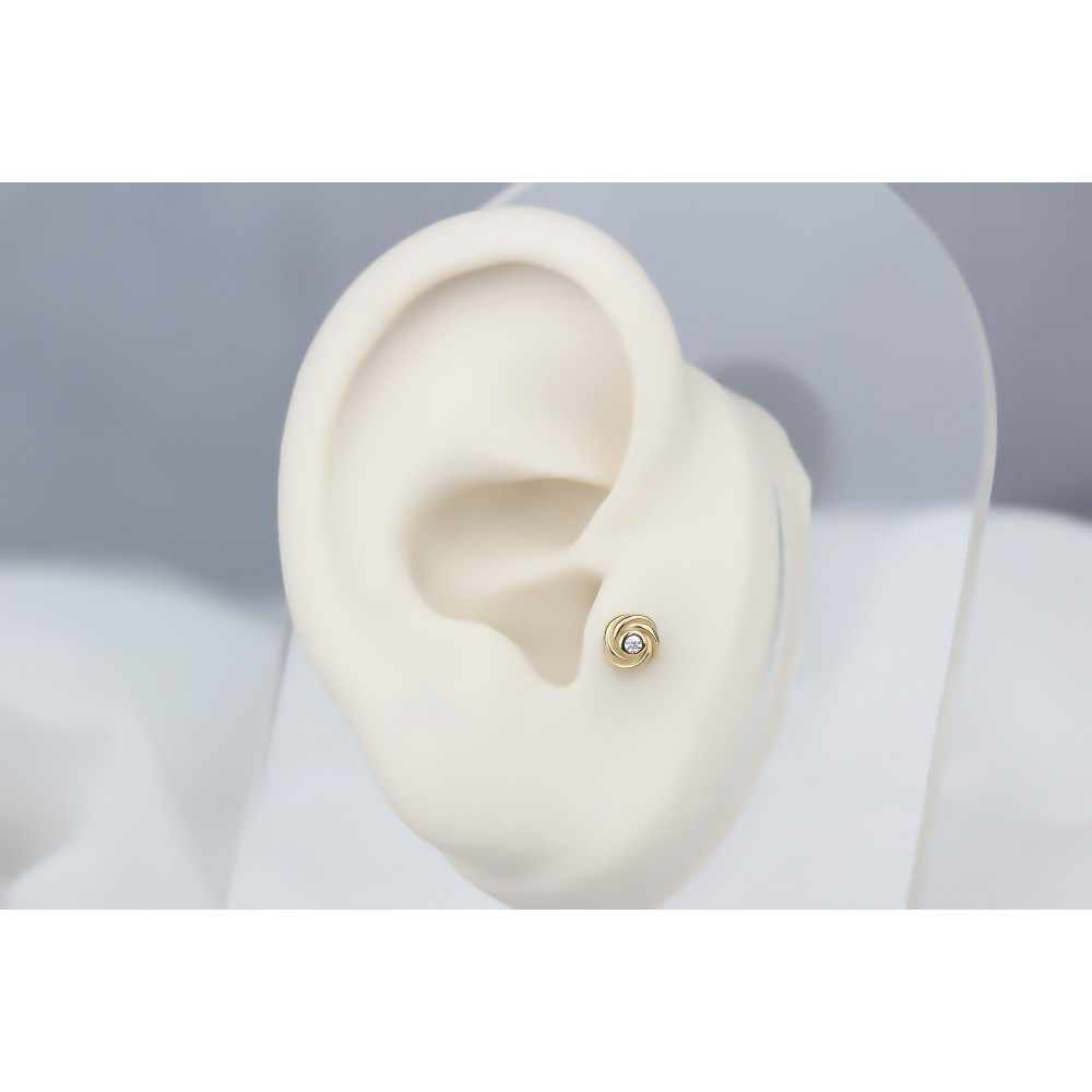 Glorria Altın Gül Tragus Piercing Glorria Altın Gül Tragus Piercing