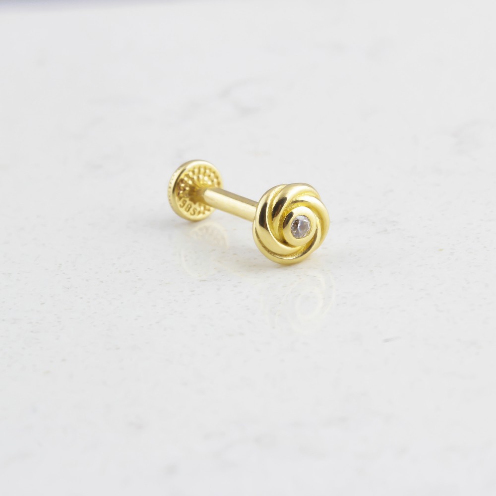 Glorria Altın Gül Tragus Piercing Glorria Altın Gül Tragus Piercing