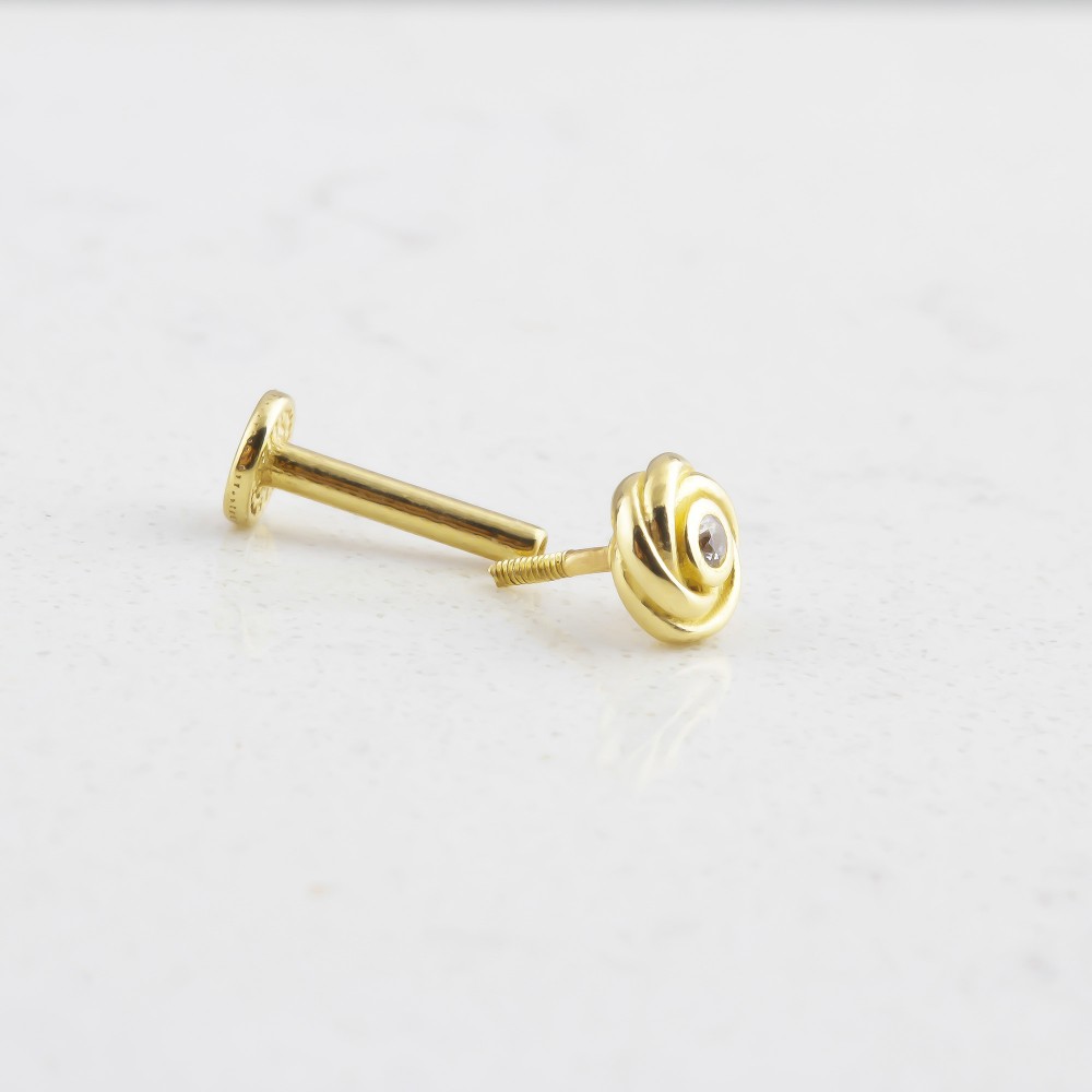 Glorria Altın Gül Tragus Piercing Glorria Altın Gül Tragus Piercing