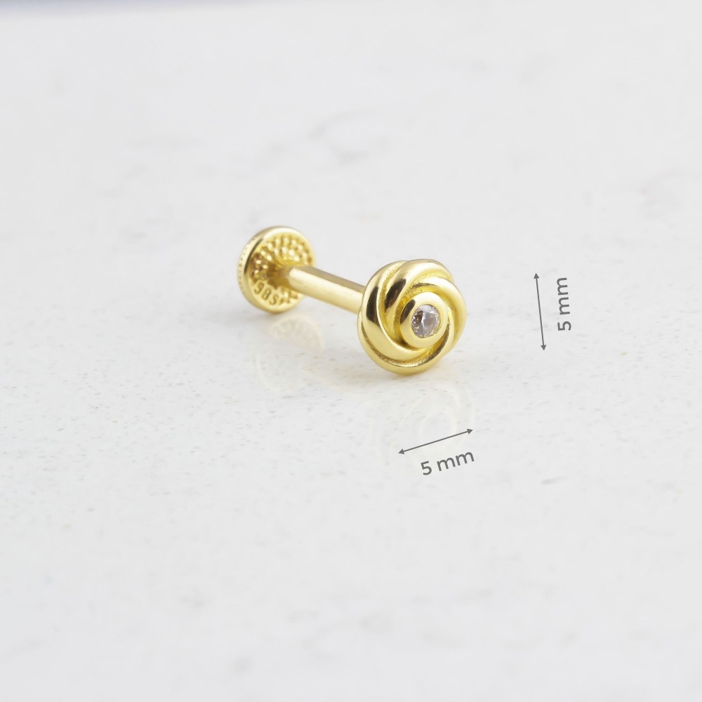 Glorria Altın Gül Tragus Piercing Glorria Altın Gül Tragus Piercing