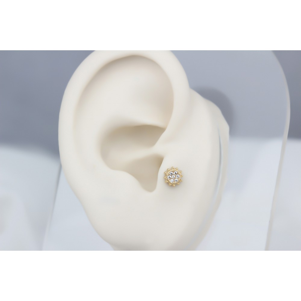 Glorria Altın Güneş Tragus Piercing Glorria Altın Güneş Tragus Piercing