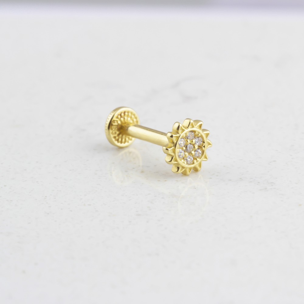 Glorria Altın Güneş Tragus Piercing Glorria Altın Güneş Tragus Piercing