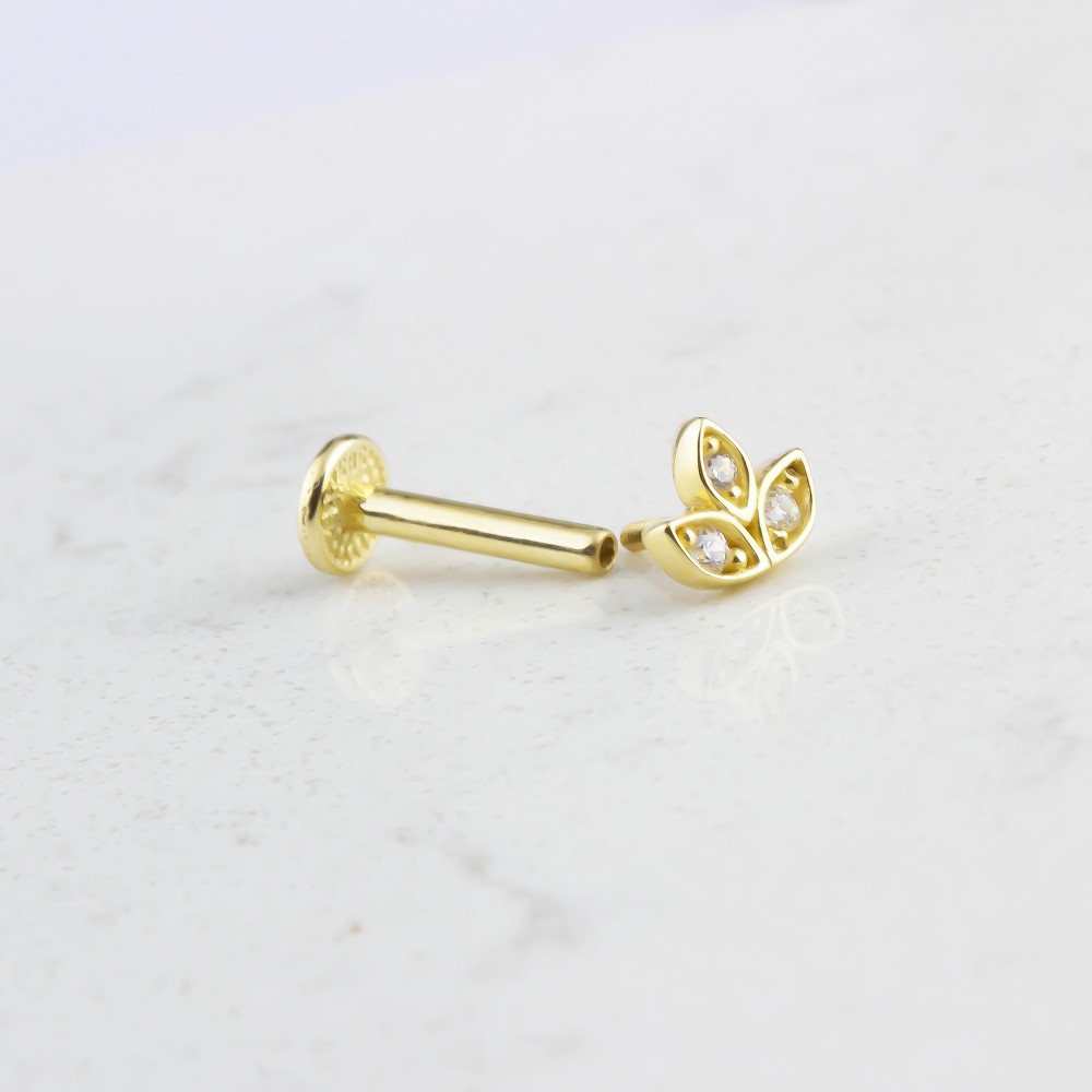 Glorria Altın Çiçek Tragus Piercing Glorria Altın Çiçek Tragus Piercing