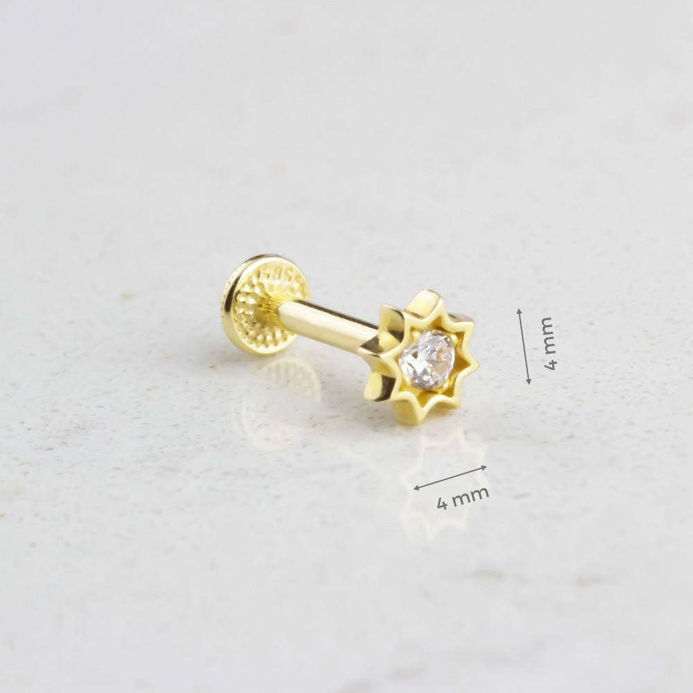Glorria Altın Yıldız Tragus Piercing Glorria Altın Yıldız Tragus Piercing