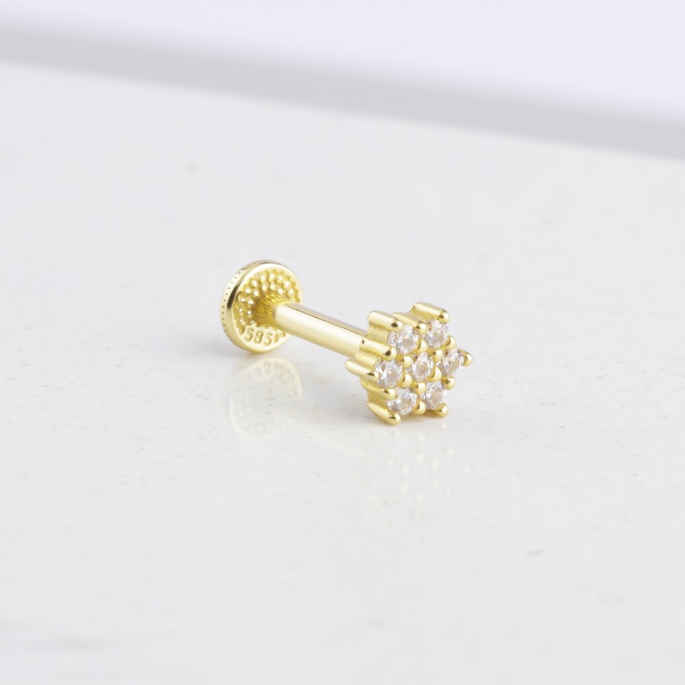 Glorria Altın Yonca Tragus Piercing Glorria Altın Yonca Tragus Piercing