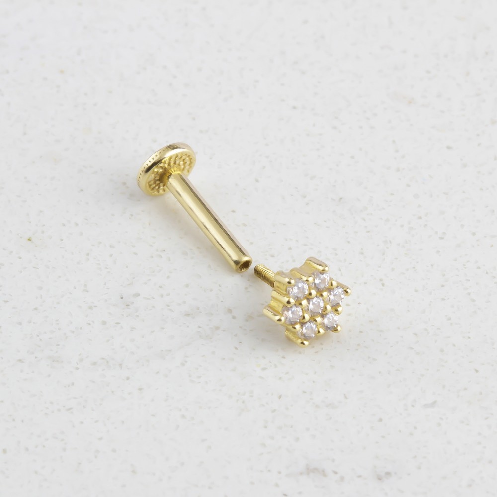 Glorria Altın Yonca Tragus Piercing Glorria Altın Yonca Tragus Piercing