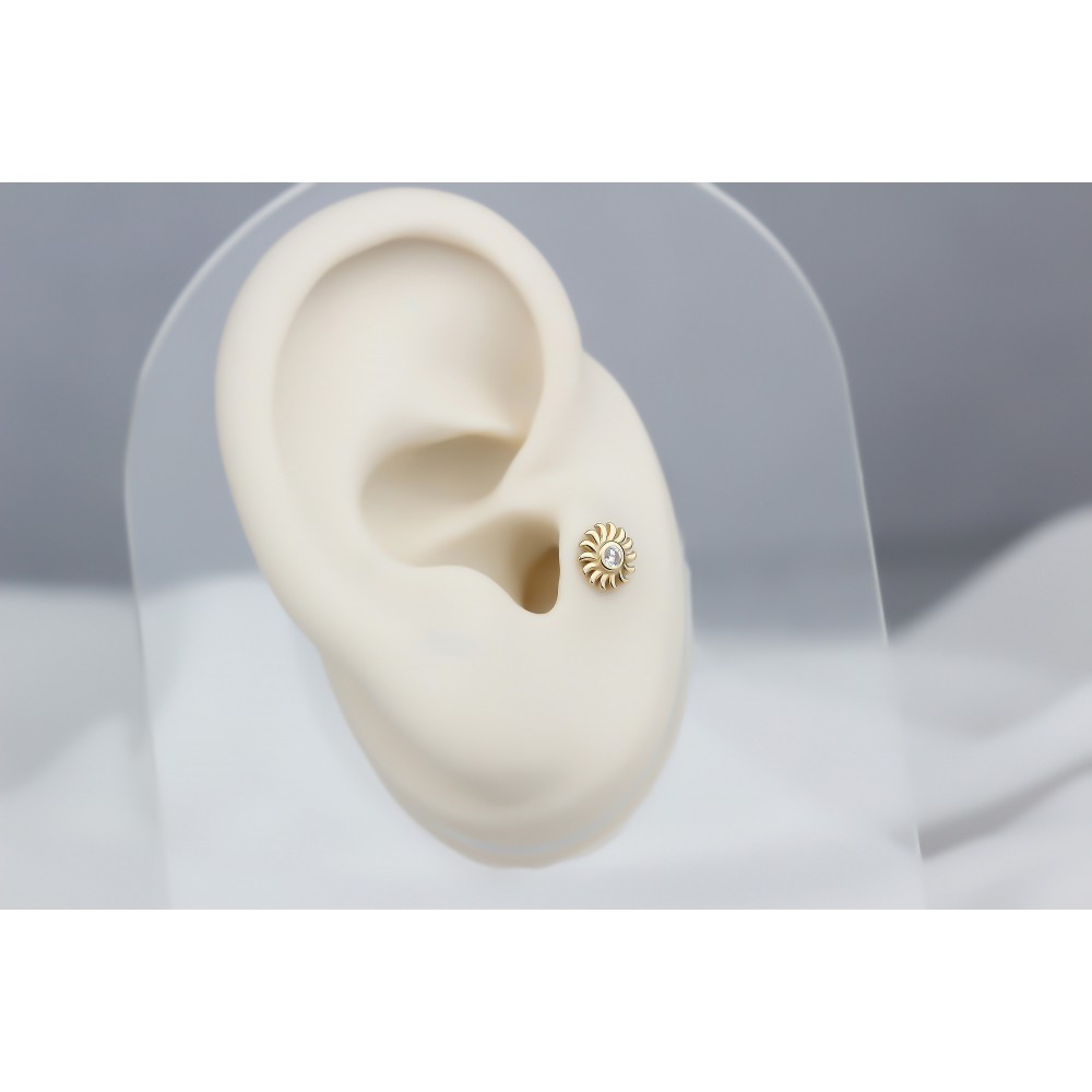 Glorria Altın Güneş Tragus Piercing Glorria Altın Güneş Tragus Piercing