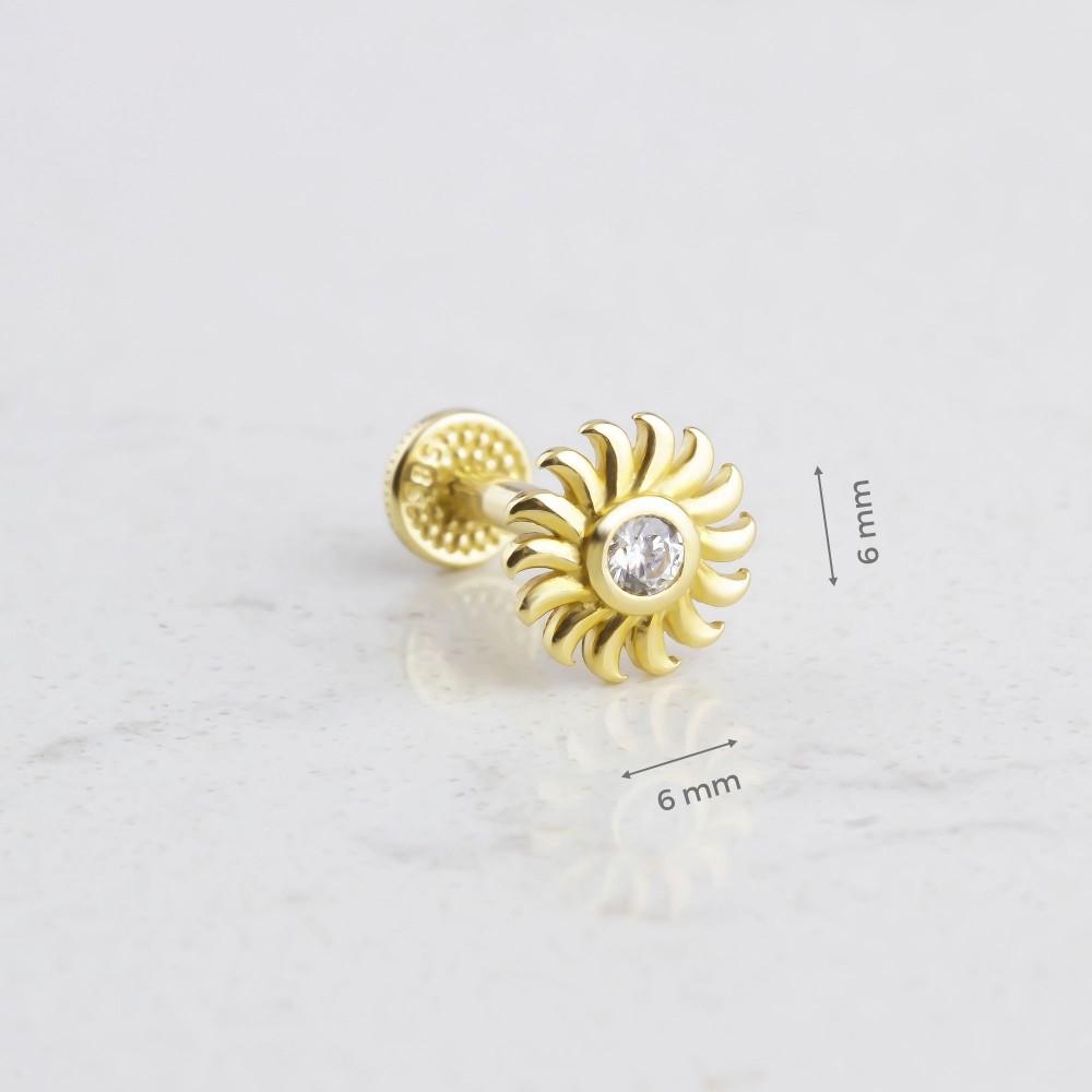 Glorria Altın Güneş Tragus Piercing Glorria Altın Güneş Tragus Piercing