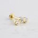 Glorria Altın Üç Taş Tragus Piercing Glorria Altın Üç Taş Tragus Piercing
