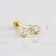 Glorria Altın Üç Taş Tragus Piercing Glorria Altın Üç Taş Tragus Piercing