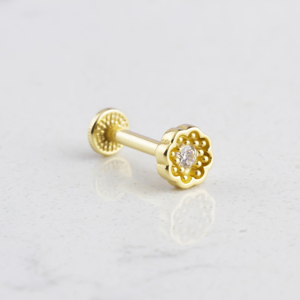 Glorria Altın Papatya Tragus Piercing Glorria Altın Papatya Tragus Piercing