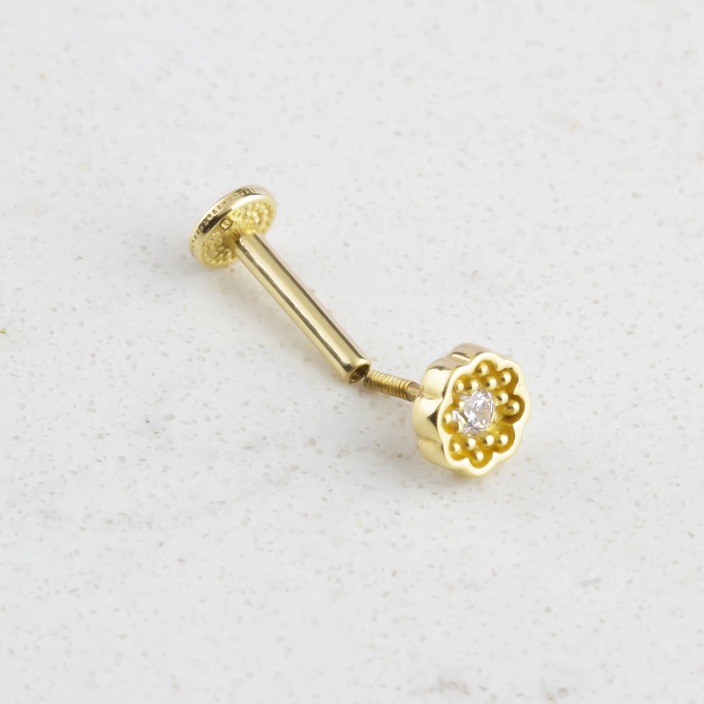 Glorria Altın Papatya Tragus Piercing Glorria Altın Papatya Tragus Piercing
