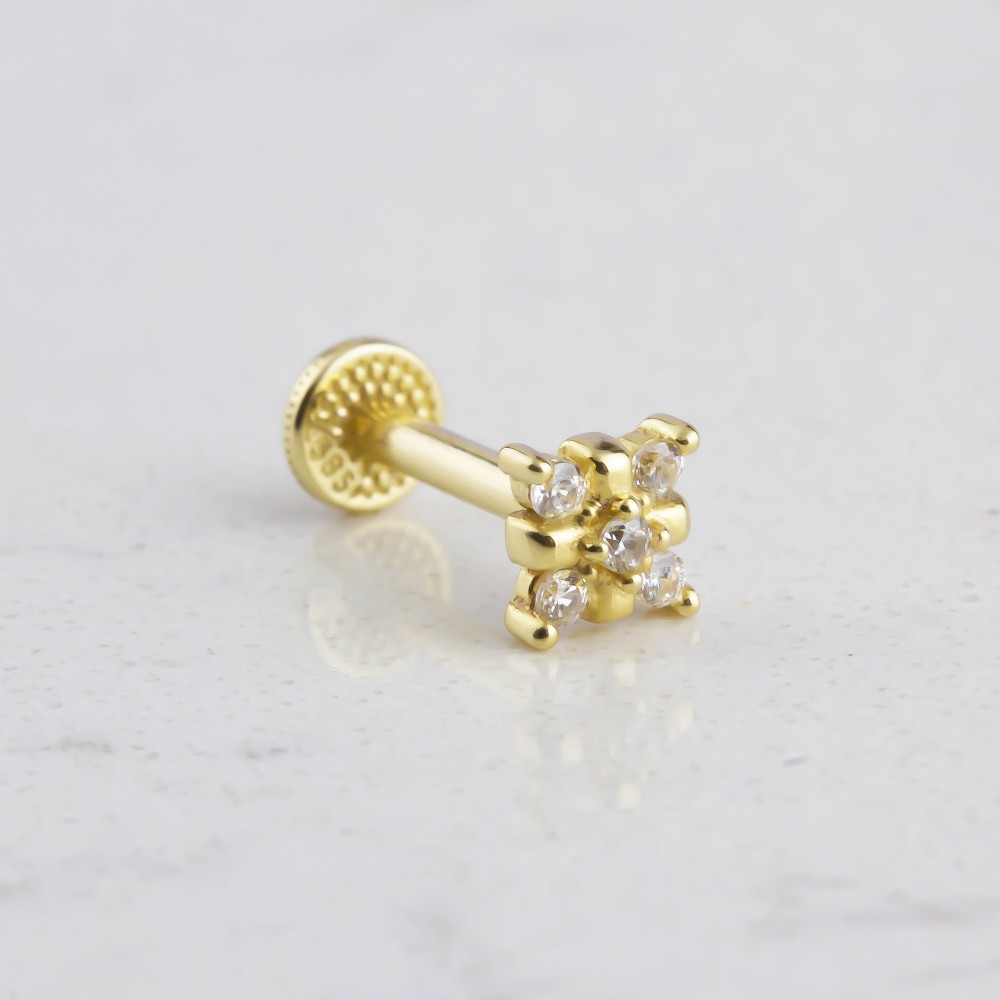 Glorria Altın Yonca Tragus Piercing Glorria Altın Yonca Tragus Piercing