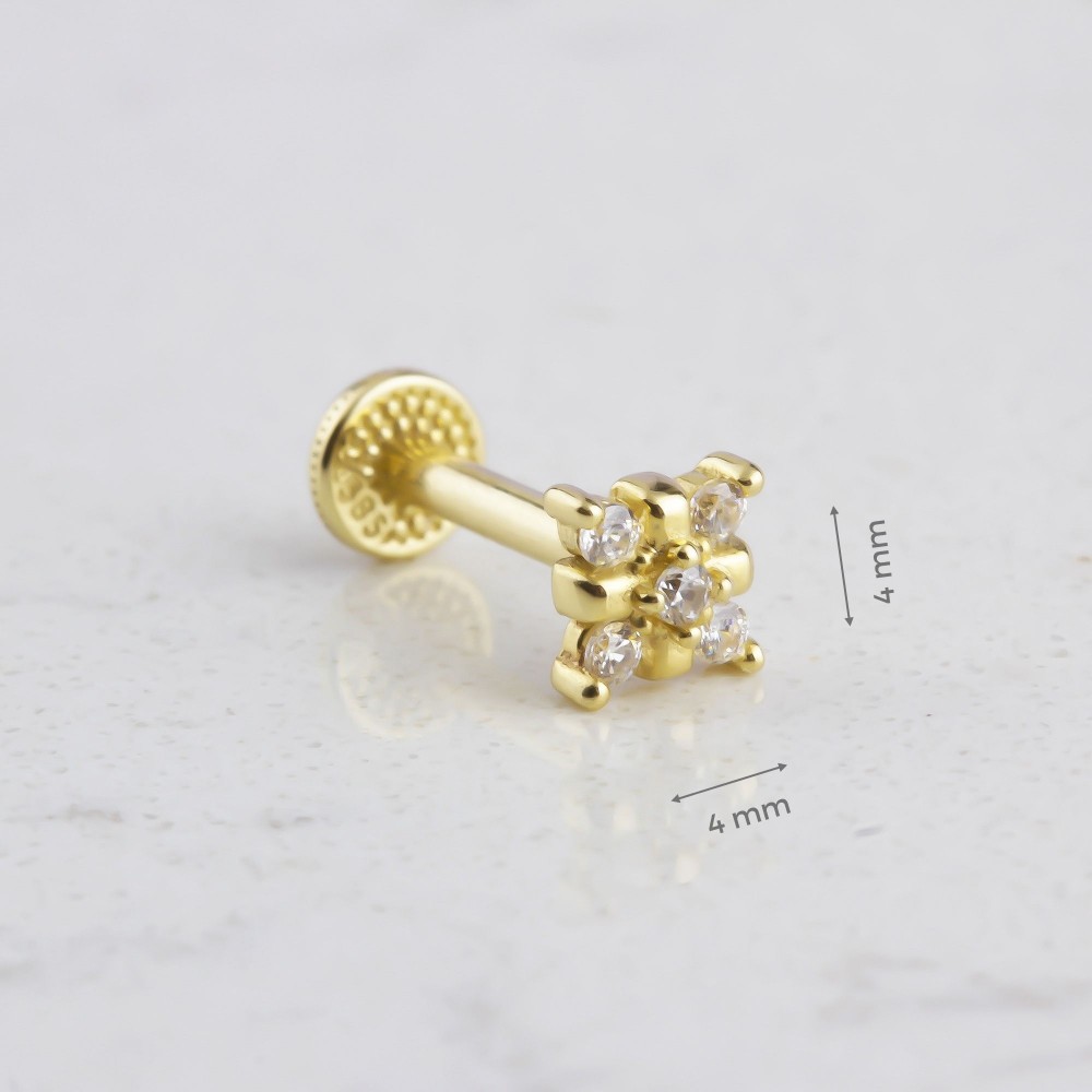 Glorria Altın Yonca Tragus Piercing Glorria Altın Yonca Tragus Piercing