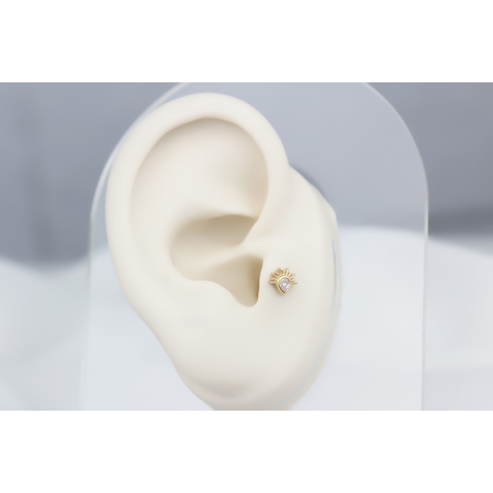 Glorria Altın Damla Tragus Piercing Glorria Altın Damla Tragus Piercing