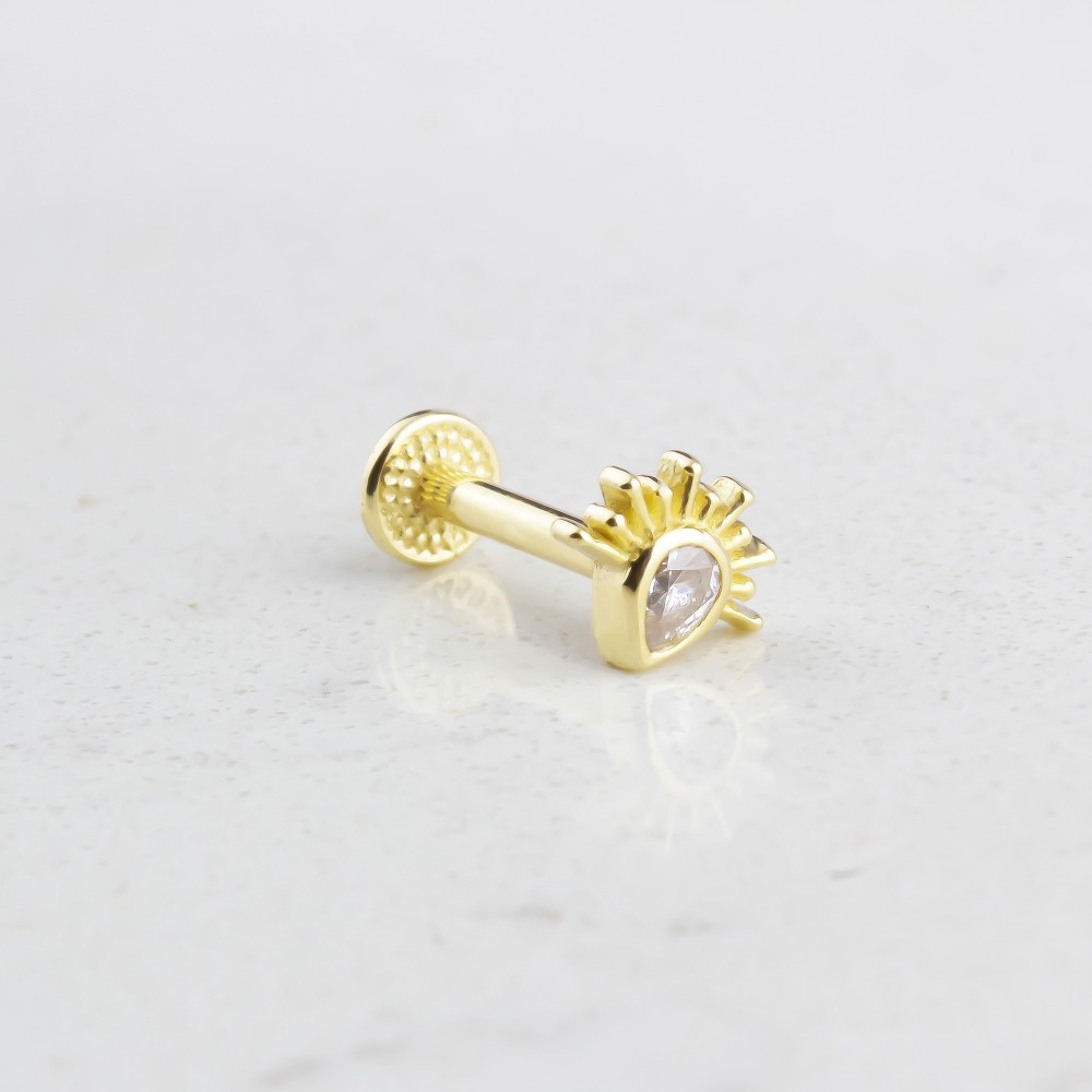 Glorria Altın Damla Tragus Piercing Glorria Altın Damla Tragus Piercing