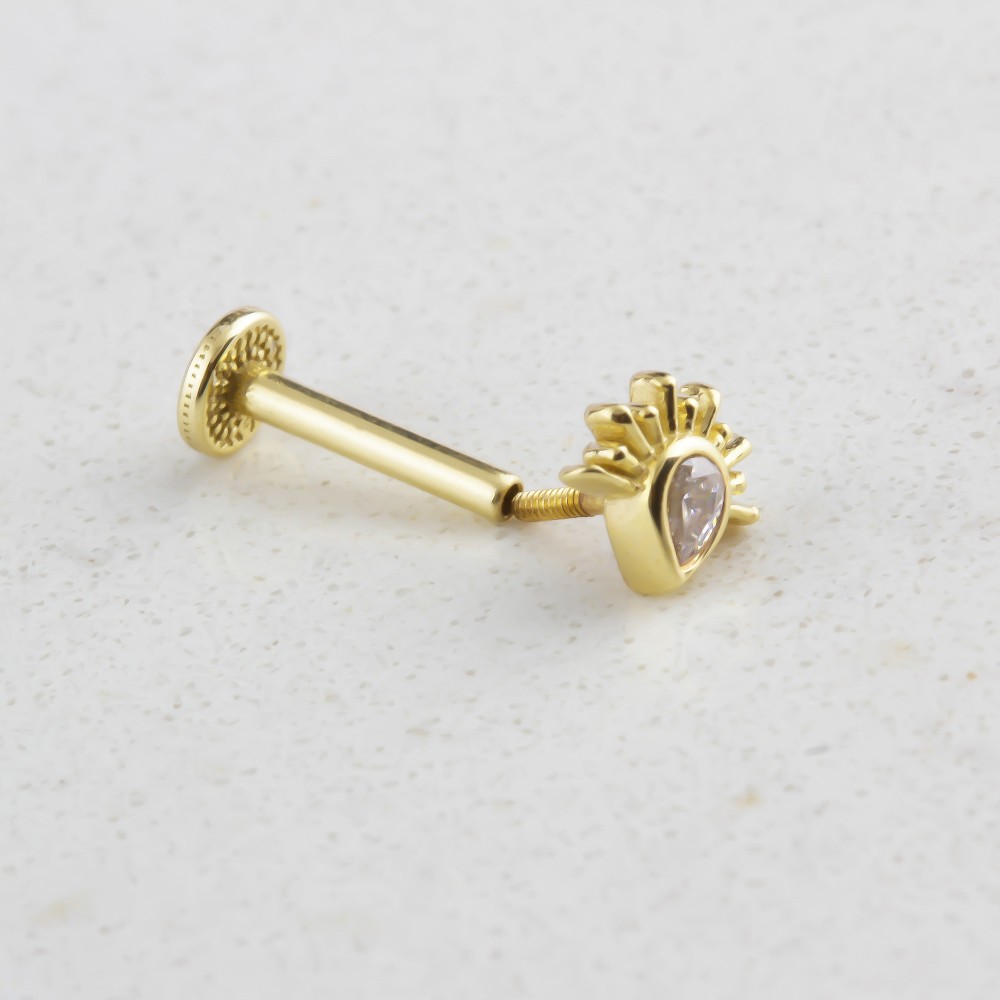 Glorria Altın Damla Tragus Piercing Glorria Altın Damla Tragus Piercing