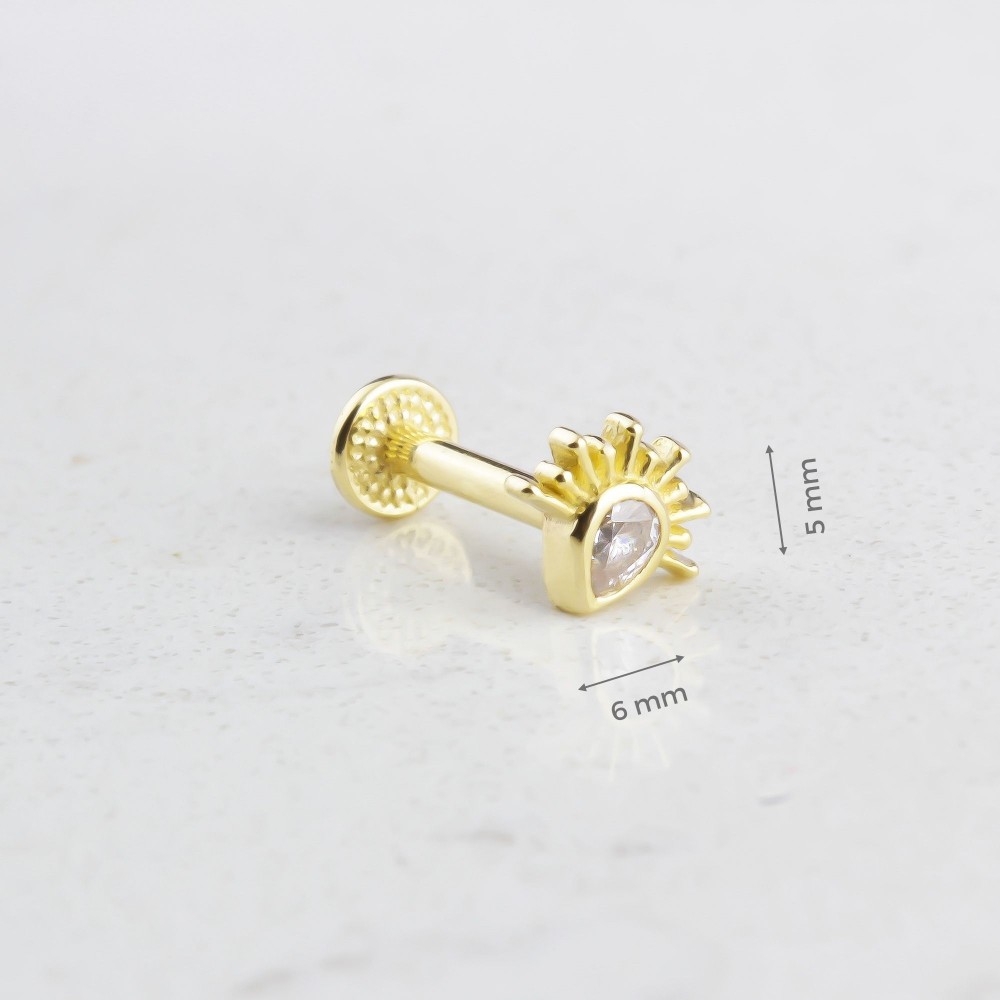 Glorria Altın Damla Tragus Piercing Glorria Altın Damla Tragus Piercing
