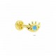 Glorria Altın Turkuaz Göz Tragus Piercing Glorria Altın Turkuaz Göz Tragus Piercing