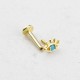 Glorria Altın Turkuaz Göz Tragus Piercing Glorria Altın Turkuaz Göz Tragus Piercing
