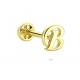 Glorria Altın B Harfi Tragus Piercing Glorria Altın B Harfi Tragus Piercing