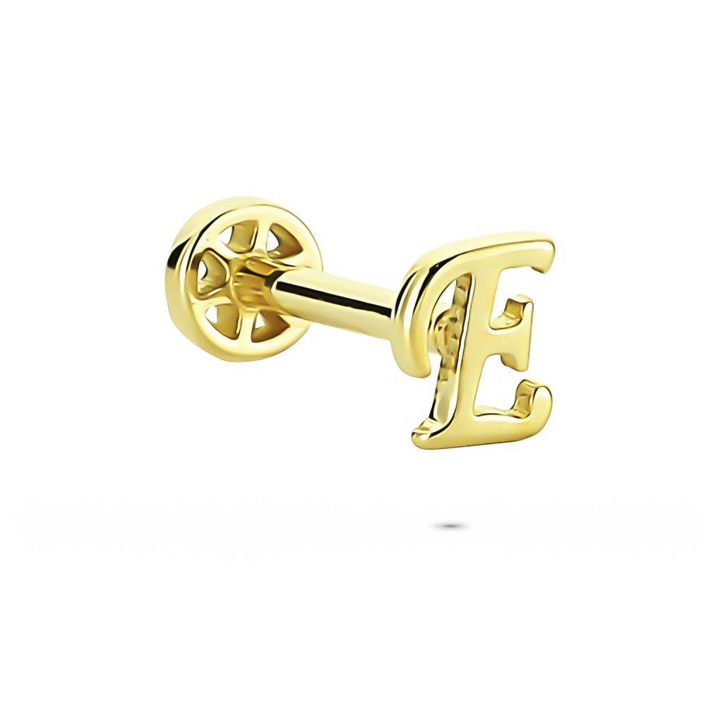 Glorria Altın E Harfi Tragus Piercing Glorria Altın E Harfi Tragus Piercing