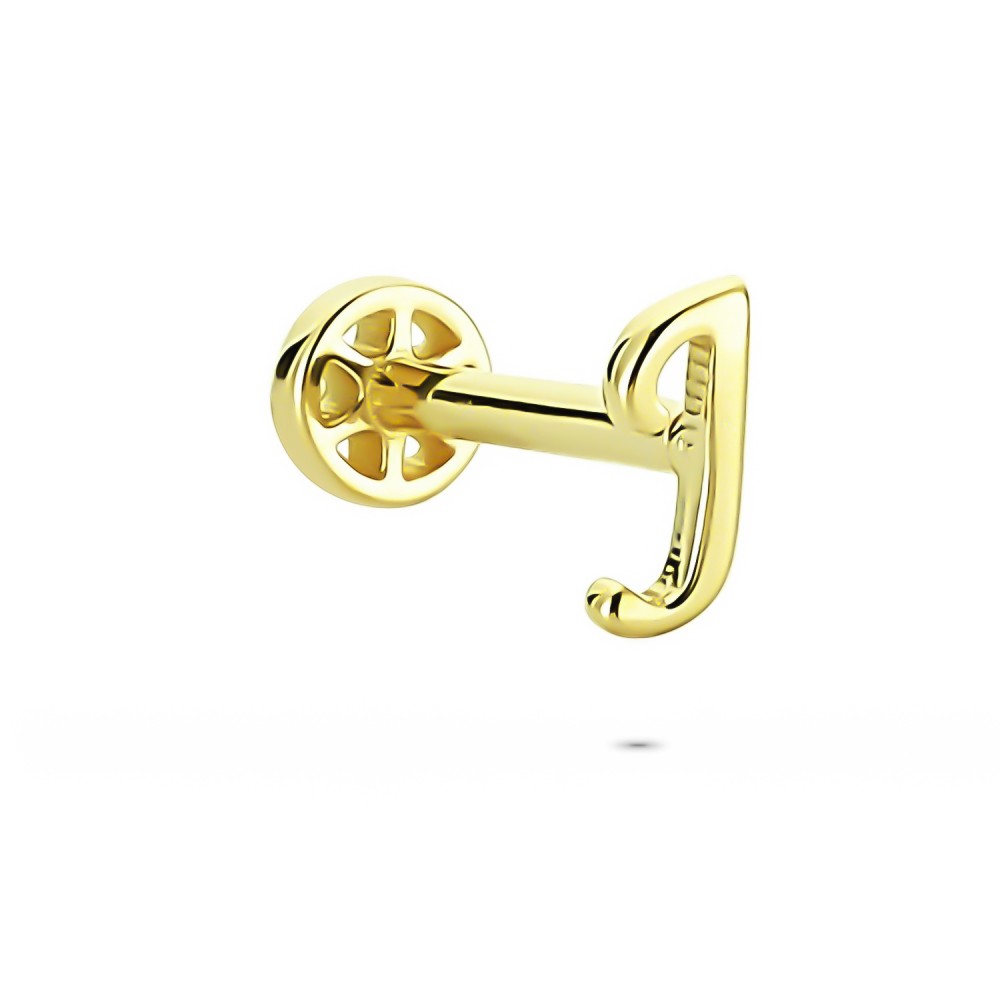Glorria Altın J Harfi Tragus Piercing Glorria Altın J Harfi Tragus Piercing