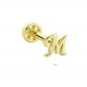 Glorria Altın M Harfi Tragus Piercing Glorria Altın M Harfi Tragus Piercing