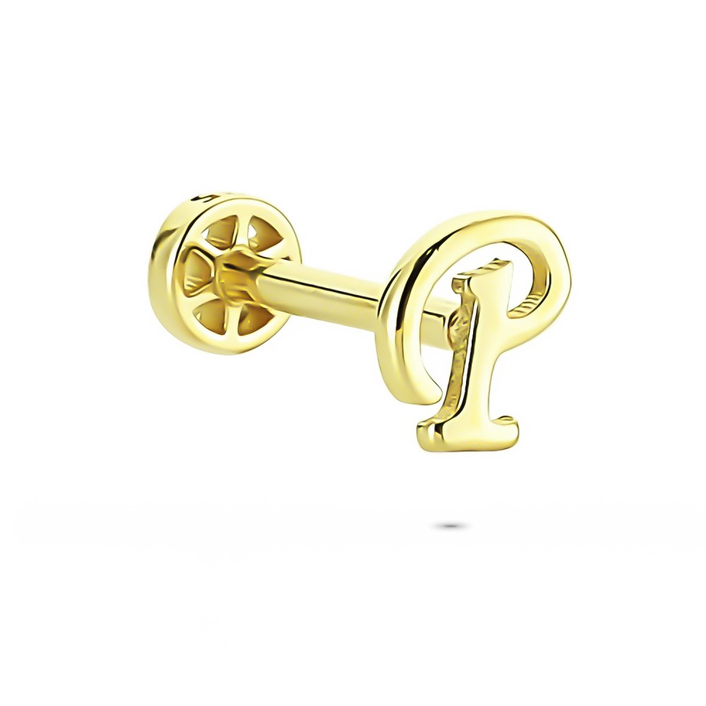 Glorria Altın P Harfi Tragus Piercing Glorria Altın P Harfi Tragus Piercing