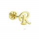 Glorria Altın R Harfi Tragus Piercing Glorria Altın R Harfi Tragus Piercing