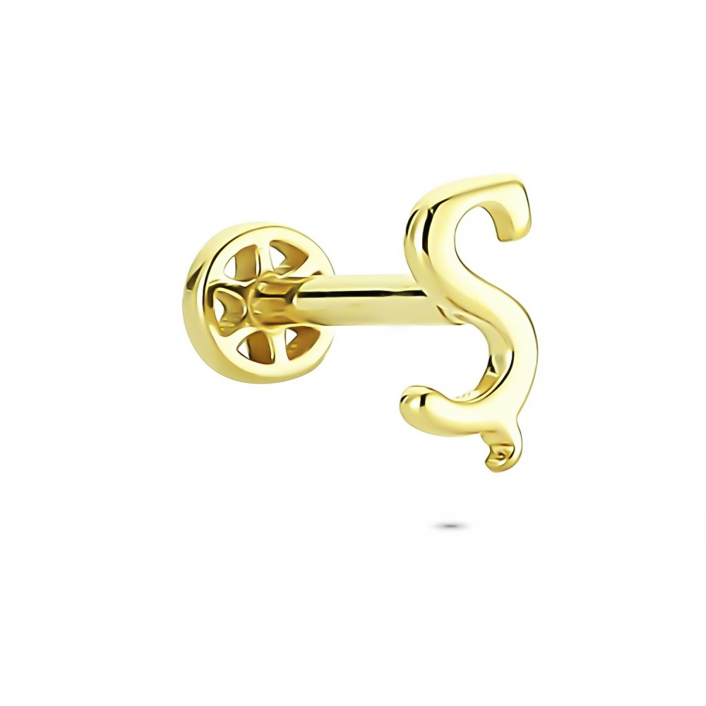 Glorria Altın Ş Harfi Tragus Piercing Glorria Altın Ş Harfi Tragus Piercing