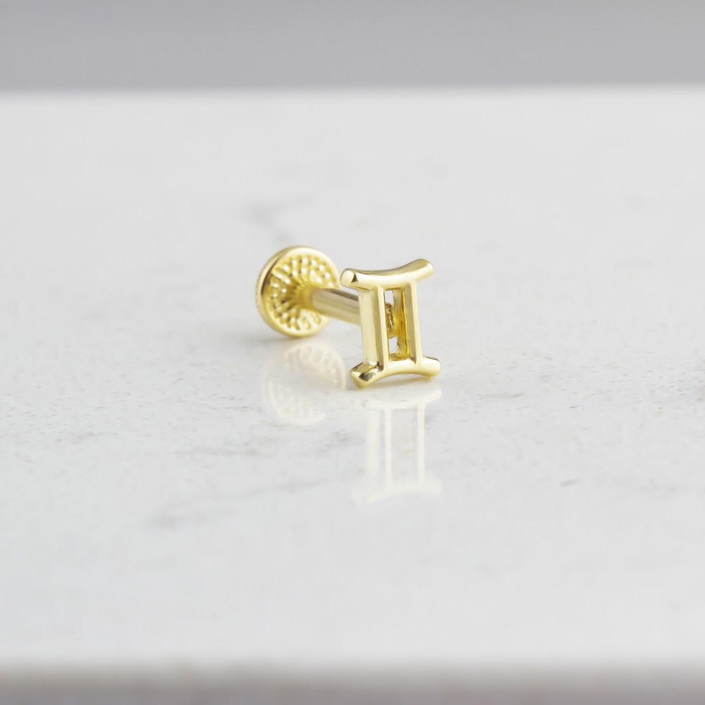 Glorria Altın İkizler Burcu Tragus Piercing Glorria Altın İkizler Burcu Tragus Piercing
