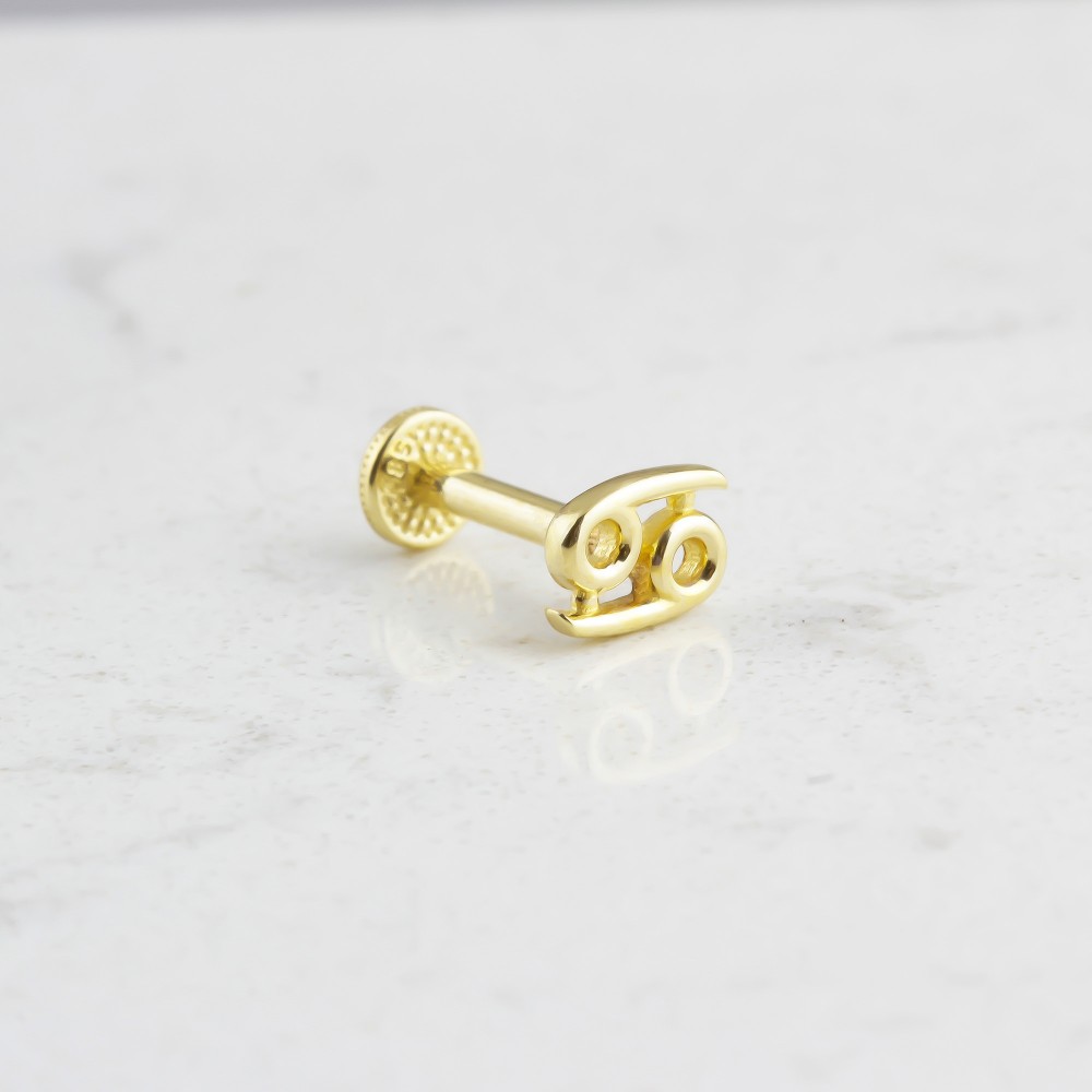 Glorria Altın Yengeç Burcu Tragus Piercing Glorria Altın Yengeç Burcu Tragus Piercing