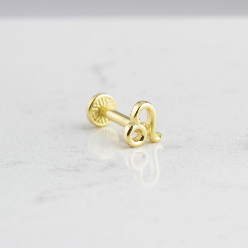 Glorria Altın Aslan Burcu Tragus Piercing Glorria Altın Aslan Burcu Tragus Piercing