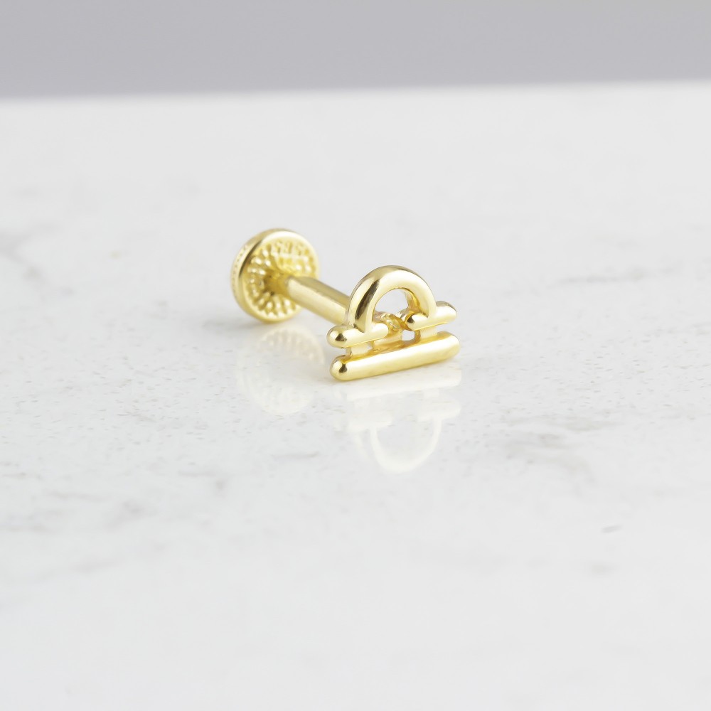 Glorria Altın Terazi Burcu Tragus Piercing Glorria Altın Terazi Burcu Tragus Piercing