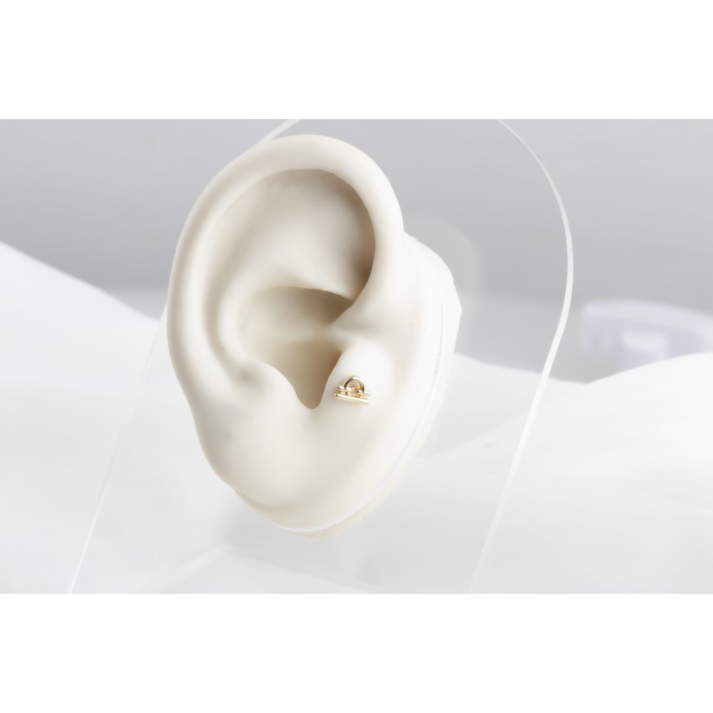 Glorria Altın Terazi Burcu Tragus Piercing Glorria Altın Terazi Burcu Tragus Piercing