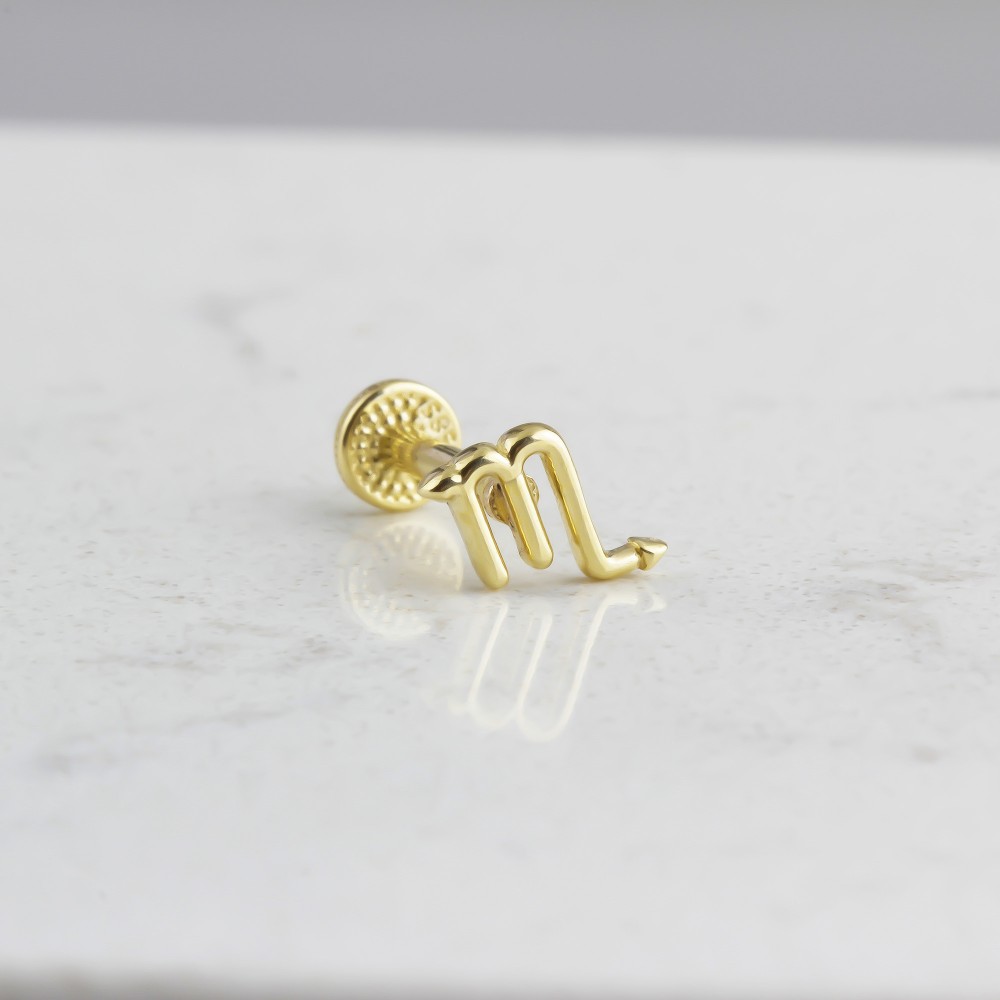 Glorria Altın Akrep Burcu Tragus Piercing Glorria Altın Akrep Burcu Tragus Piercing